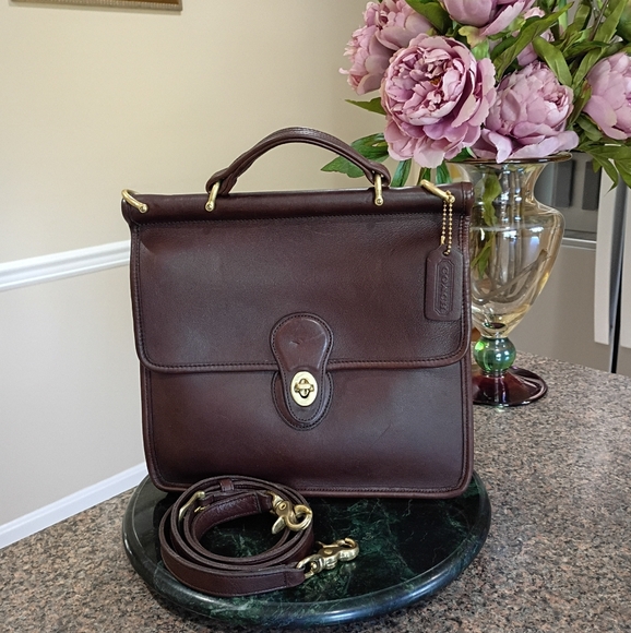 Vintage Coach Willis Bag 9927 Cross Body Mahogany Brown, 1990s - Picture 16 of 17